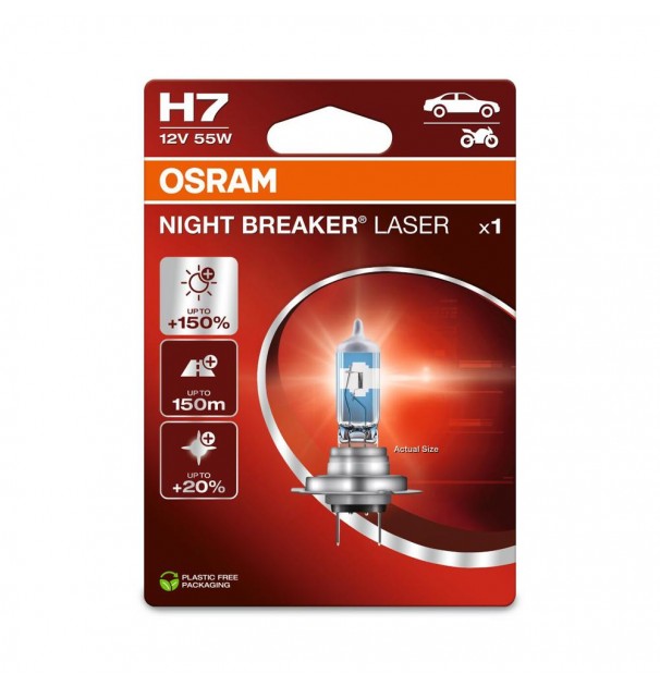 Bec 12V H7 55 W Night Breaker Laser Nextgen +150% Blister 1 Buc Osram