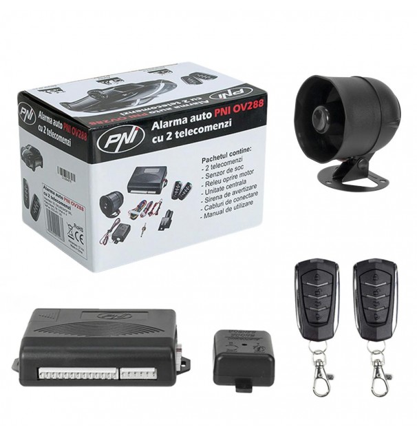 Alarma Auto Cu 2 Telecomenzi Si Modul Inchidere Centralizata (Fara Actuatori)(Include Taxa De Timbru Verde)
