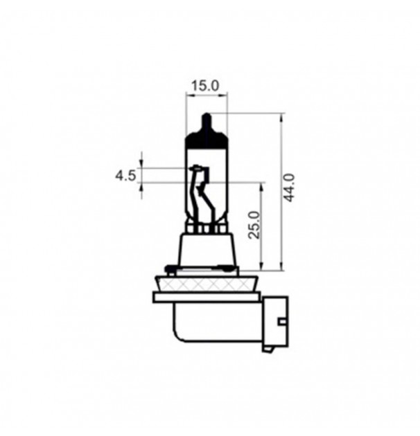 Bec Far H11 12V 55W Pgj 19-2 White Sct