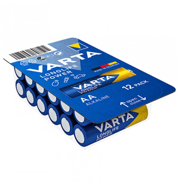 12 Baterii Alcaline Lr06 Longlife Power Varta