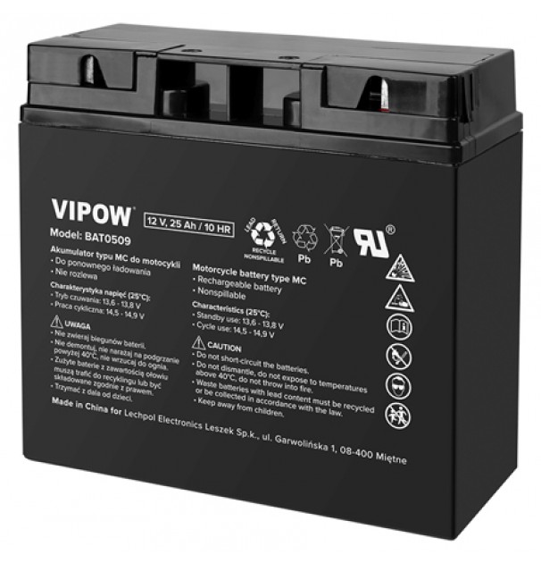 Acumulator 12v 25ah / 10hr Vipow