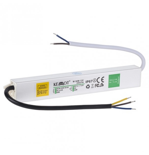 Alimentator Banda Led 36w 12v 3a Ip67