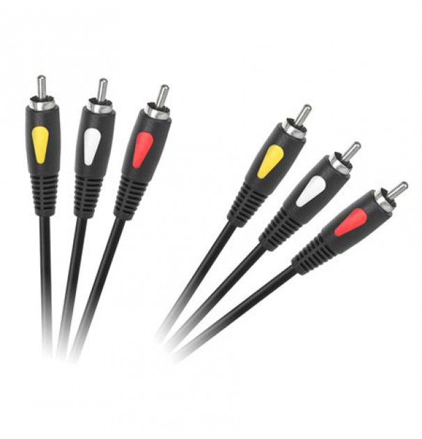 Cablu 3rca-3rca 1.0m Eco-line Cabletech