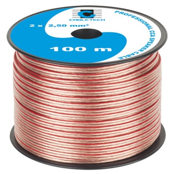 Cablu Difuzor Cca 2x2.50mm Transparent 100m
