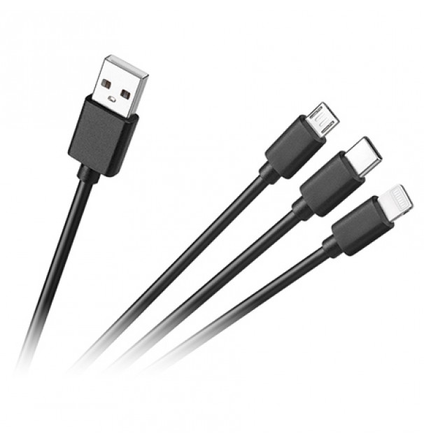 Cablu Usb 3 In 1 Micro / C / Lightning 1.2m C