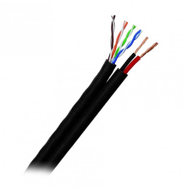 Cablu Utp Cat 5 0.45mm Cca Cu Alimentare 2x1mm 100m Cablu Utp Cat 5 0.45mm Cca Cu Alimentare 2x1mm 100m