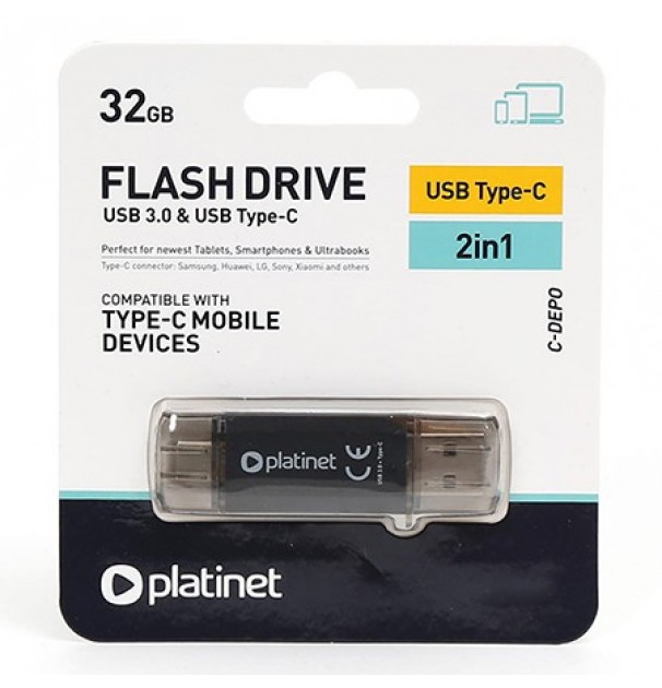 Flash Drive Usb 3.0 Type C 32gb C-depo Platin