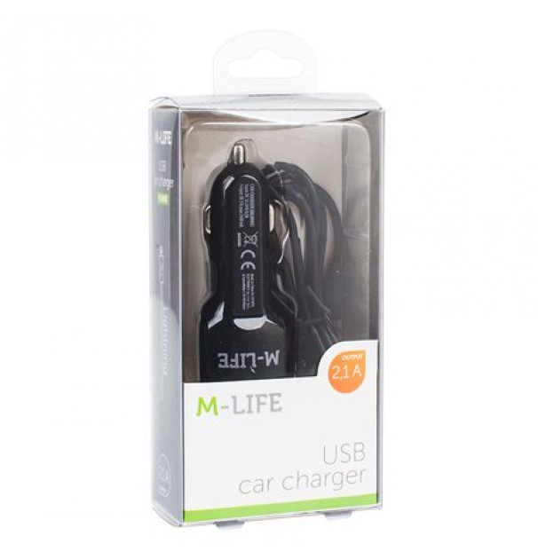 Incarcator Auto Type C + Usb 2100ma M-life