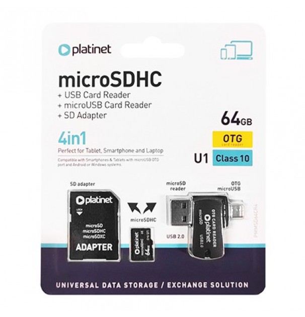 Micro Sd Card 64gb Otg/card Reader/adaptor Pl