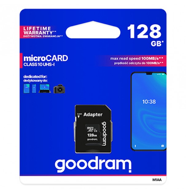 Micro Sd Card 128gb Cls 10 Goodram