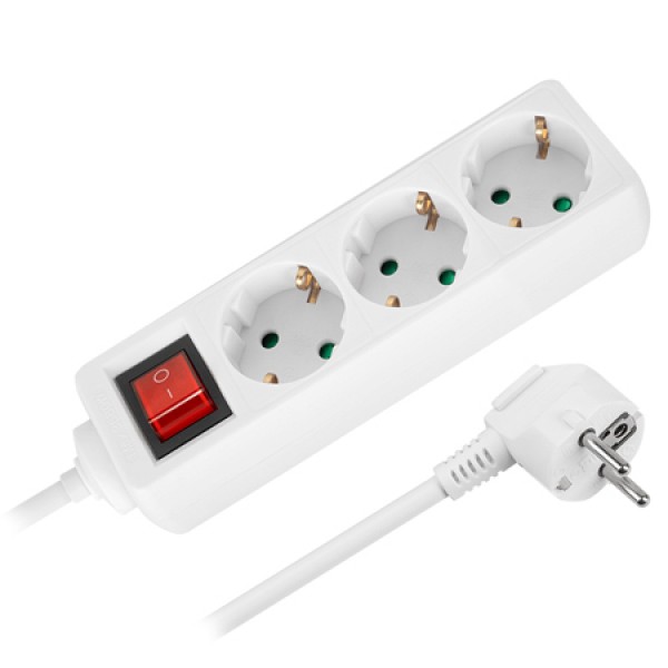 Prelungitor  3 Prize Cu Intrerupator 3x1.5mm 5.0m Rebel