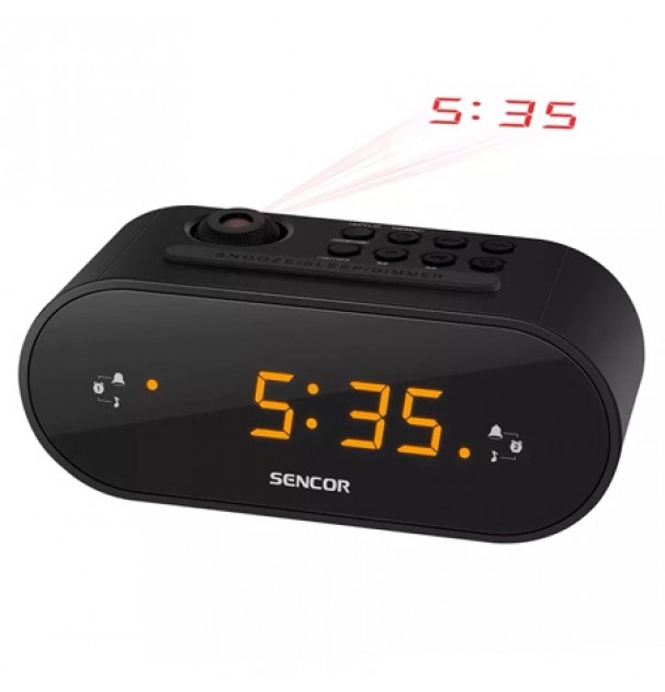Radio Cu Ceas Negru Sencor