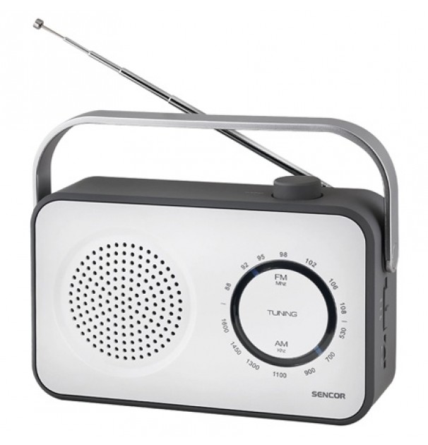 Radio Portabil Am/ Fm Cauciucat Alb Sencor