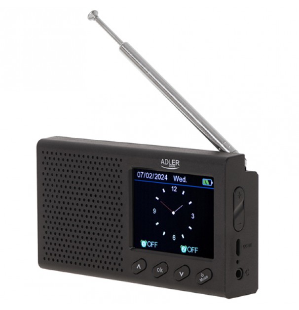 Radio Portabil Cu Ceas Ad 1198 Adler