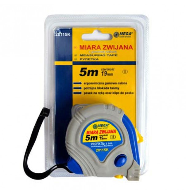 Ruleta Cauciucata Cu 3 Blocaje 5mx19mm Pe Bli