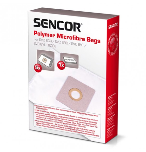 Set 5 Saci Microfibra Aspirator Svc 8 Sencor