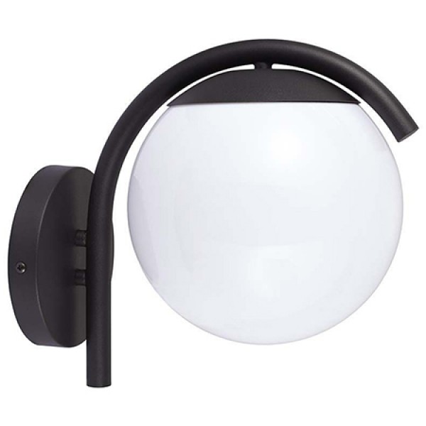 Lampa Perete Cu Soclu E27 Ip44 - Negru Mat