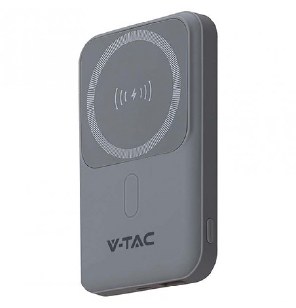 Power Bank 10000mah Cu Inel Magnetic Incarcare Wireless - Gri