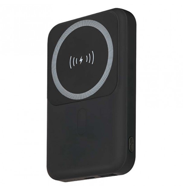 Power Bank 10000mah Cu Inel Magnetic Incarcare Wireless - Negru