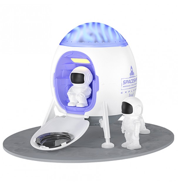 Proiector Led Starlight Cu Boxa Bluetooth Model Capsula Spatiala