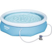 Piscina gonflabila Bestway Fast Set, dimensiune 3.05m x 76 cm, cu pompa de filtrare si recirculare