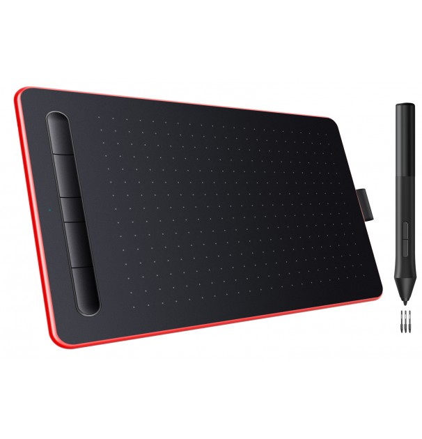 Tableta grafica WP, compatibilitate cu Windows, MacOS si Android, OTG, 8192 niveluri presiune, include 3 varfuri, rosu