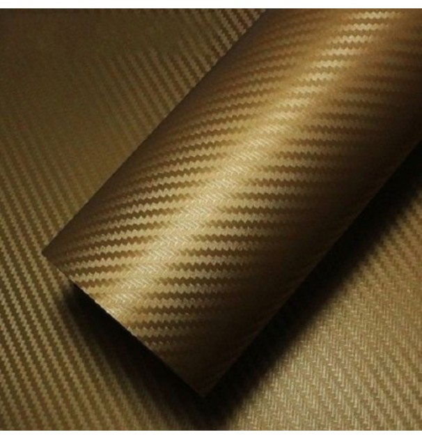 Folie Colantare Auto Carbon 3D - Gold (3M X 1,27M)