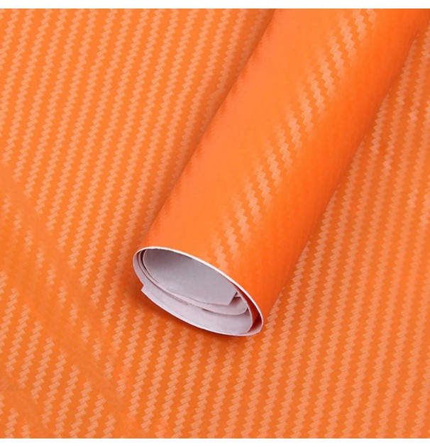 Folie Colantare Auto Carbon 3D - Orange (3M X 1,27M)