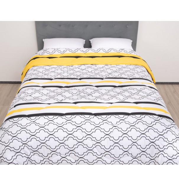 Pilota De Iarna Matlasata Caliope Somnart, 200X220 Cm, Policotton Imprimat, Sezon Rece, 400 G/mp