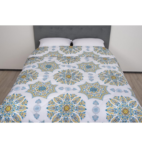 Pilota De Iarna Matlasata Armonia Somnart, 180X200 Cm, Policotton Imprimat, Sezon Rece, 400 G/mp