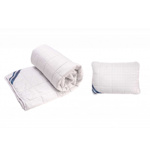 Set Pilota 150X200 Cm, 300 G Si O Perna 50X70 Cm Somnart, Microfibra Matlasata, Cu Fibre De Carbon