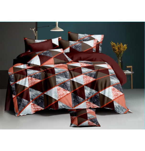 Lenjerie De Pat Pentru 2 Persoane Coral Ultrasleep Somnart, Microfibra, 4 Piese, Imprimeu Orange Design Lenjerie De Pat Pentru 2 Persoane Coral Ultrasleep Somnart, Microfibra, 4 Piese, Imprimeu Orange Design
