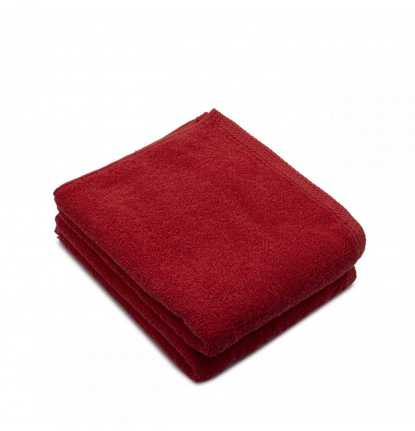 Set 2 Prosoape De Fata Bumbac 100%, 600Gsm, Somnart, 50X90Cm, Rosu