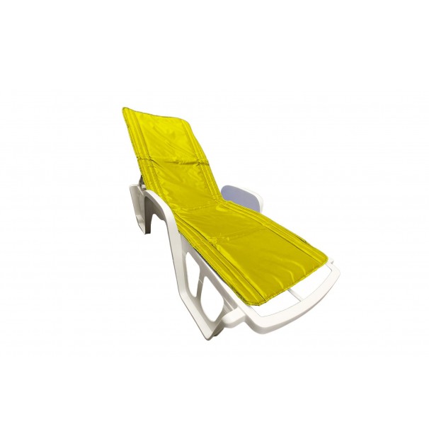 Saltea Cu Interior Vatelină Somnart 60X190, Înălțime 1 Cm, Pentru Șezlong, Două Segmente, Husă Impermeabilă, Culoare Galben