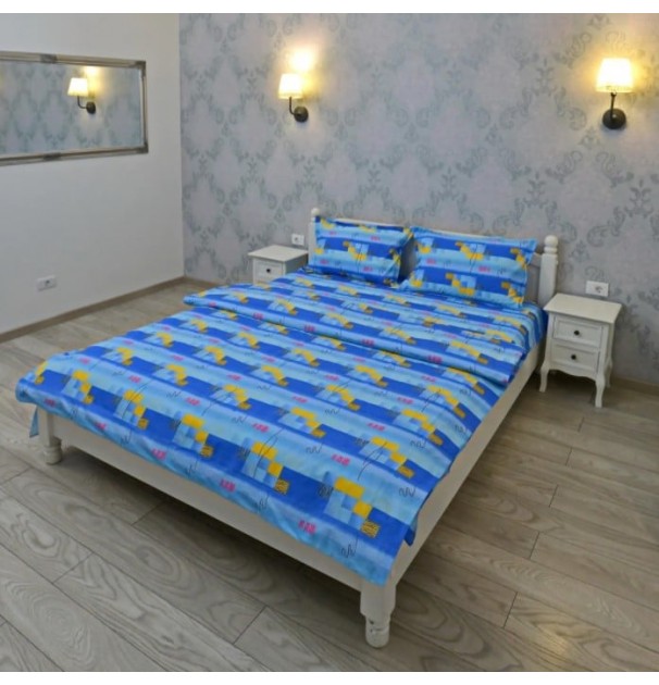 Lenjerie Pentru 2 Persoane Somnart Ultrasleep, Bumbac 100%, Albastru