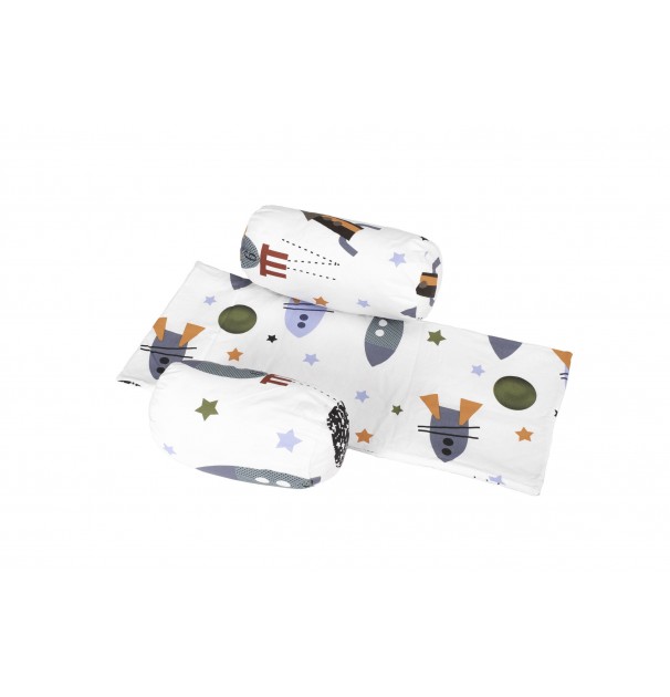 Suport De Siguranta Somnart Cu Paturica Impermeabila Pentru Bebelusi, Racheta