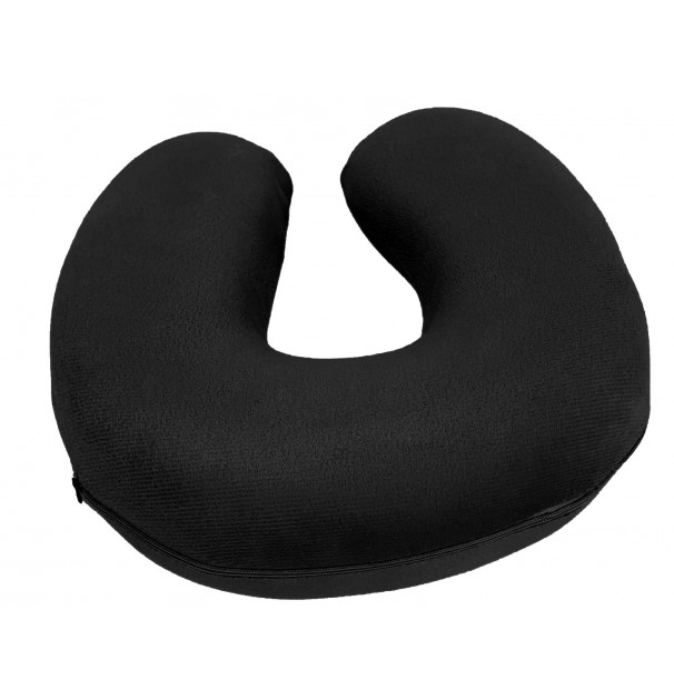 Perna Calatorie Somnart Din Spuma Memory Cul Negru Dimensiune 32X32X8