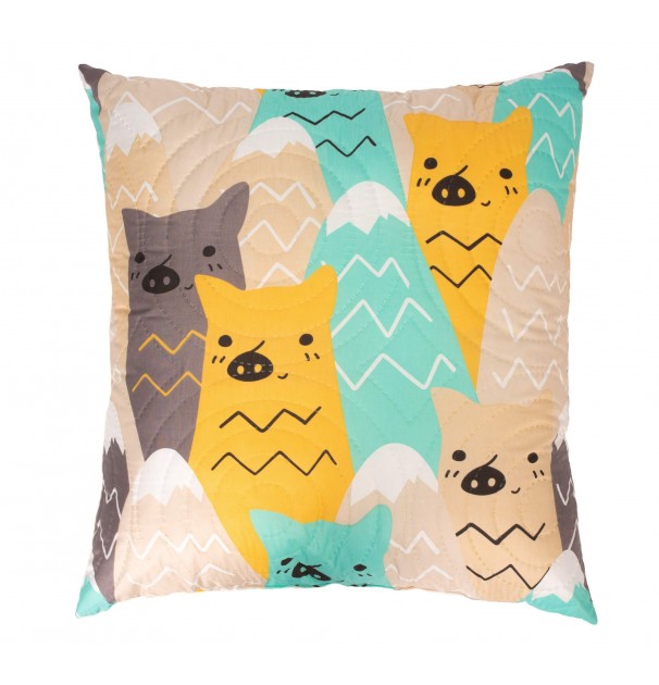 Perna Somnart Cat, 70X70 Cm, Microfibra