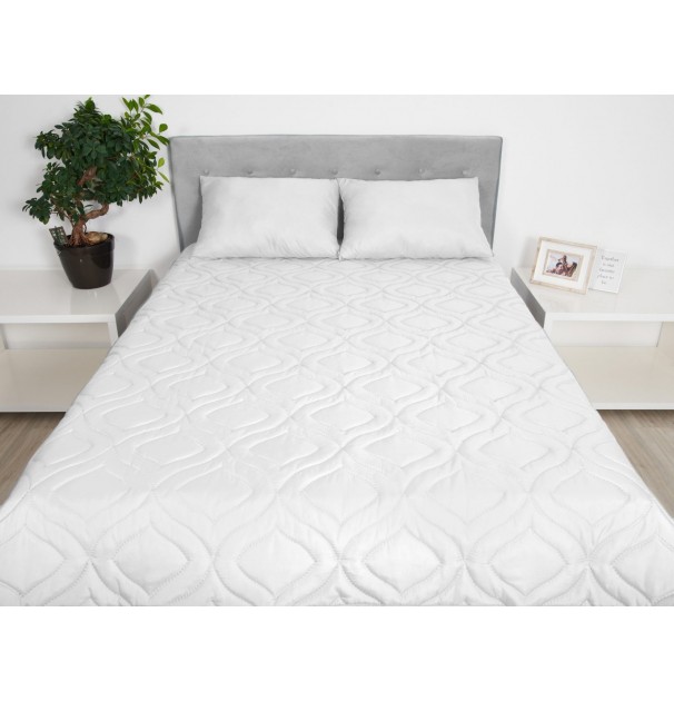 Pilota De Vară 150X200 Somnart Belina, Microfibra, Lavabila La Masina, Vidata, Alb