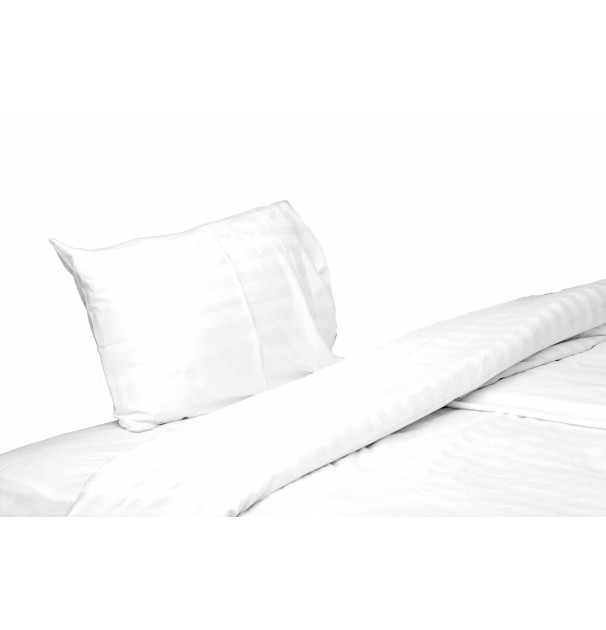 Lenjerie De Pat Pentru O Persoana Damasc Somnart, 100% Bumbac Damasc, 3 Piese, Cearceaf Pat 150X260, Cearceaf Pilota 150X200, Fata De Perna 50X70