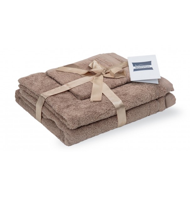 Set Prosoape Bumbac Somnart 400Gsm De Fata 50X90 Cm + De Corp 70X140 + De Maini 30X50 Cm - Bej