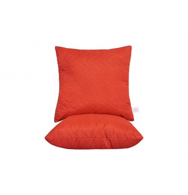 Set 2 Perne Matlasate Us, Microfibra Rosie, 70X70 Cm