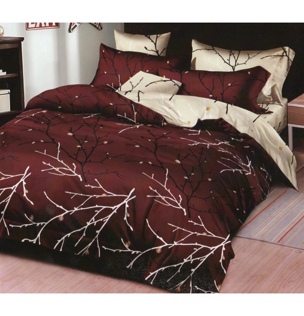 Lenjerie De Pat Bumbac Finet 4 Piese, Cearceaf Pat Clasic, Cearceaf Pilota 200X220, 2 Fete Perna 50X70, Velo, Ramurele Lenjerie De Pat Bumbac Finet 4 Piese, Cearceaf Pat Clasic, Cearceaf Pilota 200X220, 2 Fete Perna 50X70, Velo, Ramurele