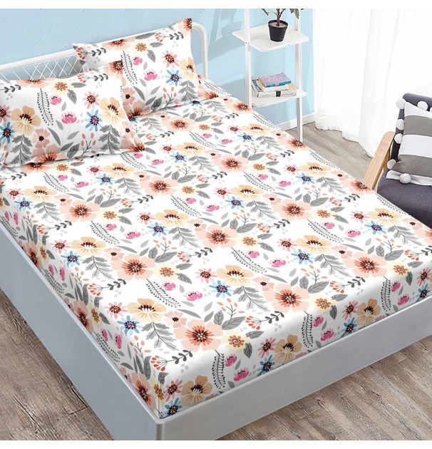 Husa De Pat Finet Roz + 2 Fete De Perna, Pentru Saltea De 180X200 Cm