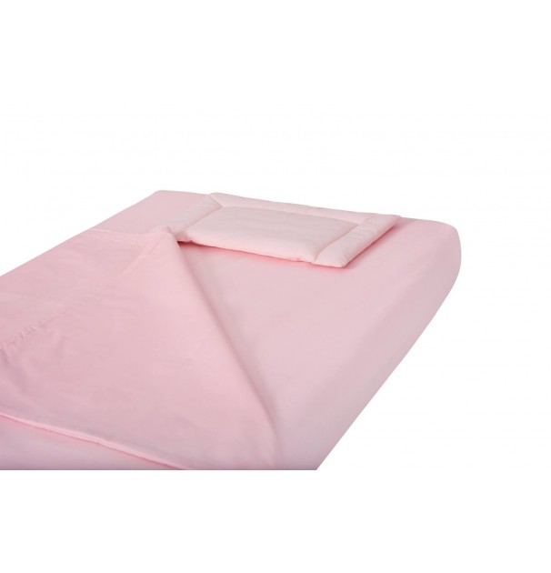 Lenjerie Patut Bebe, Somnart, Cearceaf Pat 60X120X10 Cu Elastic, Cearceaf Pilota 80X110, Perna Joasa 20X35, Roz