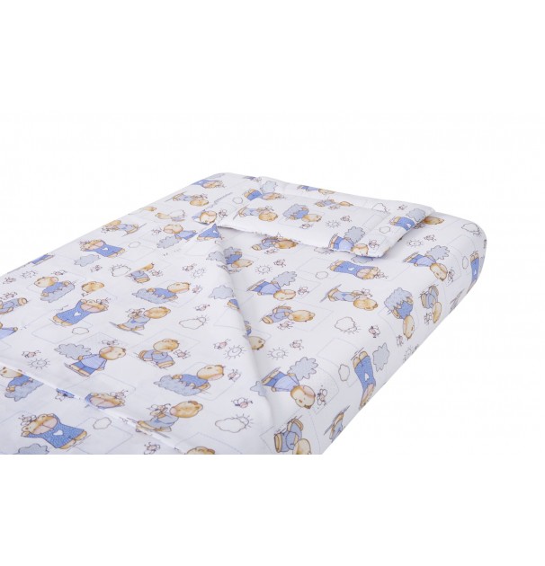 Lenjerie Patut Bebe, Somnart, Cearceaf Pat 60X120X10 Cu Elastic, Cearceaf Pilota 80X110, Perna Joasa 20X35, Ursuleti
