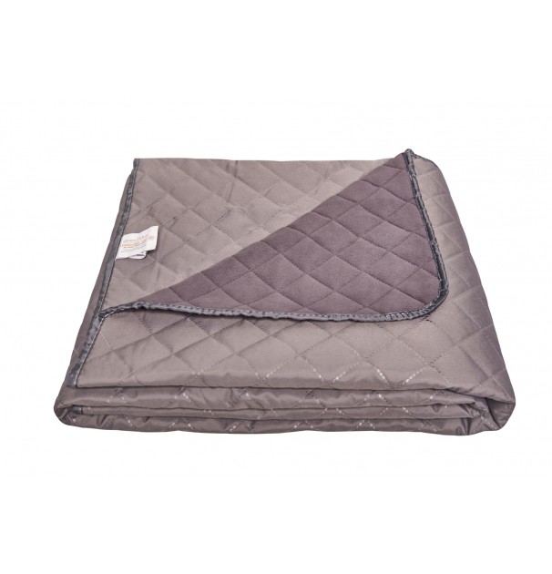 Patura Picnic Voiaj, Impermeabila, Microfibra, Somnart, Model Gri/albastru, 180X200