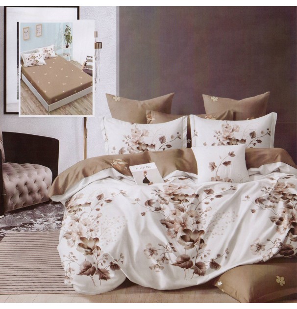 Lenjerie De Pat Finet 6 Piese, Cearceaf Pat Cu Elastic, Cearceaf Pilota 200X230, 2 Fete Perna 50X70, 2 Fete Perna 70X70, Extra Hf6P119