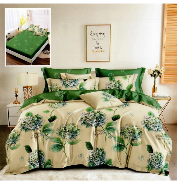 Lenjerie De Pat Finet 6 Piese, Cearceaf Pat Cu Elastic, Cearceaf Pilota 200X230, 2 Fete Perna 50X70, 2 Fete Perna 70X70, Extra Hf6P143