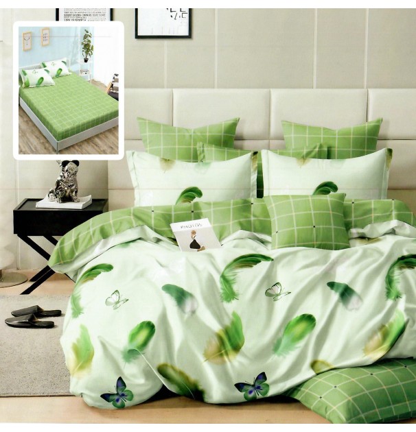 Lenjerie De Pat Finet 6 Piese, Cearceaf Pat Cu Elastic, Cearceaf Pilota 200X230, 2 Fete Perna 50X70, 2 Fete Perna 70X70, Extra Hf6P157